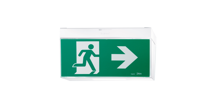 LED Weatherproof IP67 Emergency Exit Sign Light Wall Mount 24m LITHIUM Battery 