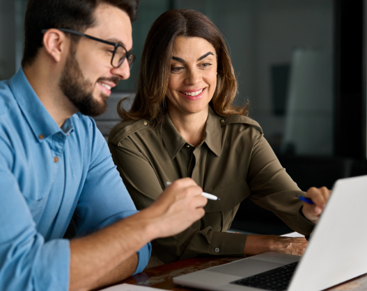 two people consulting