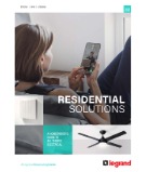 residential brochure cover woman looking at smart home app