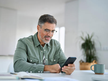 man using phone