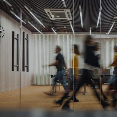 office people walking